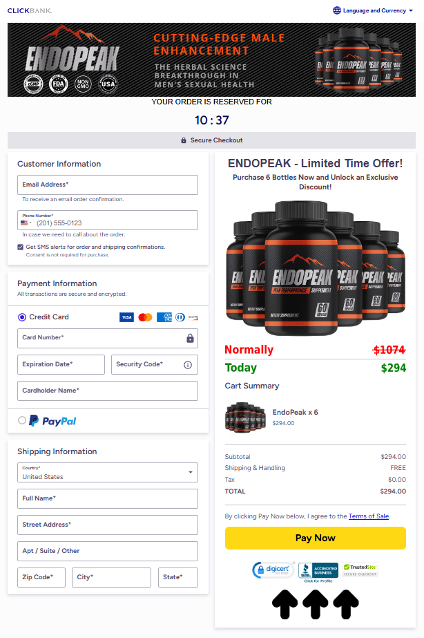 Erecboost order page